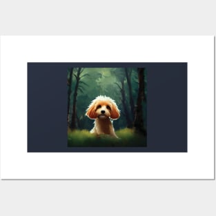 Cocker Spaniel puppy dog in the woods Posters and Art